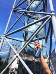 キャンパス内の風環境測定を行いました