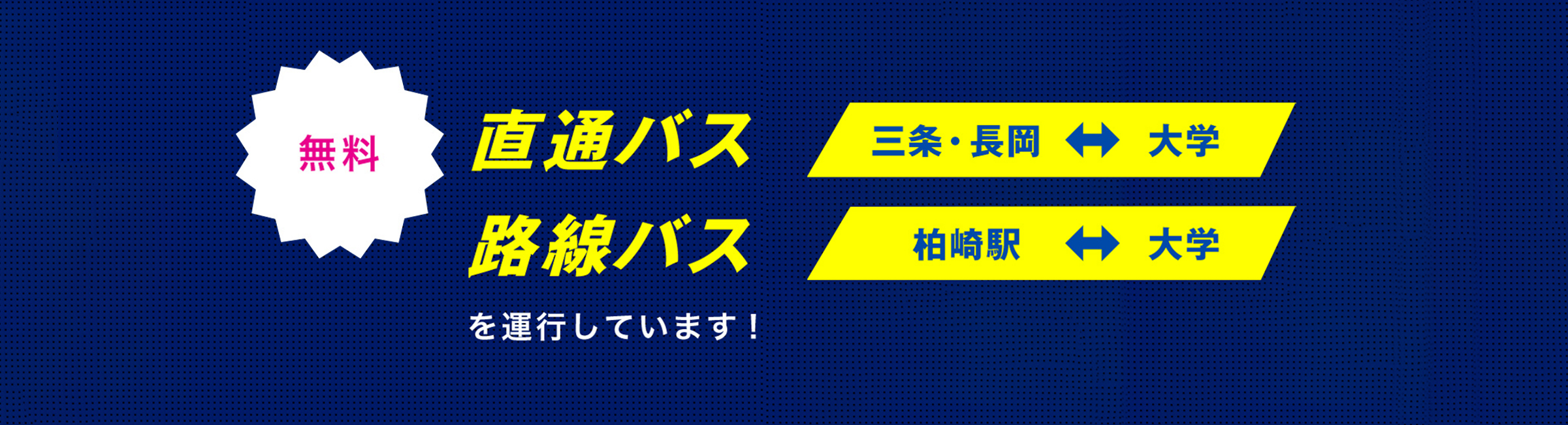 直通バス・路線バスを運行しています！